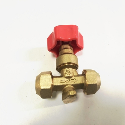 Cold Storage Gas Media SAE 3/8 HVAC Valve , Diaphragm Refrigeration Hand Valve