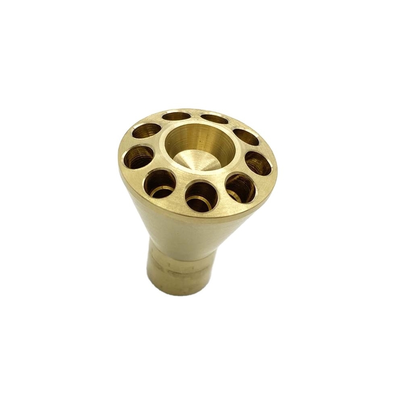 9 Holes Forged Brass Pipe Fittings Refrigeration Distributor Male Connection