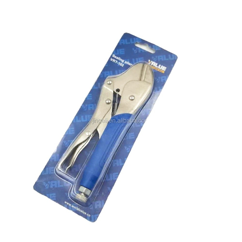 Sturdy Sealing Refrigeration Hand Tools , Stainless Steel Curved Jaw Locking Pliers