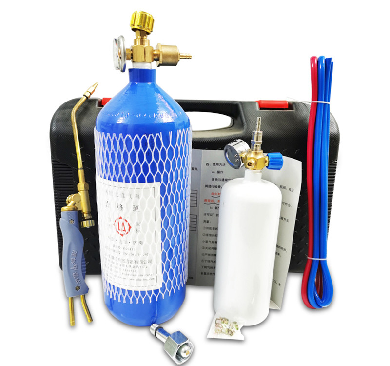 Portable Torch Maintenance Set 2liter Gas Cylinder Welding Cutting Kit For Air Conditioner
