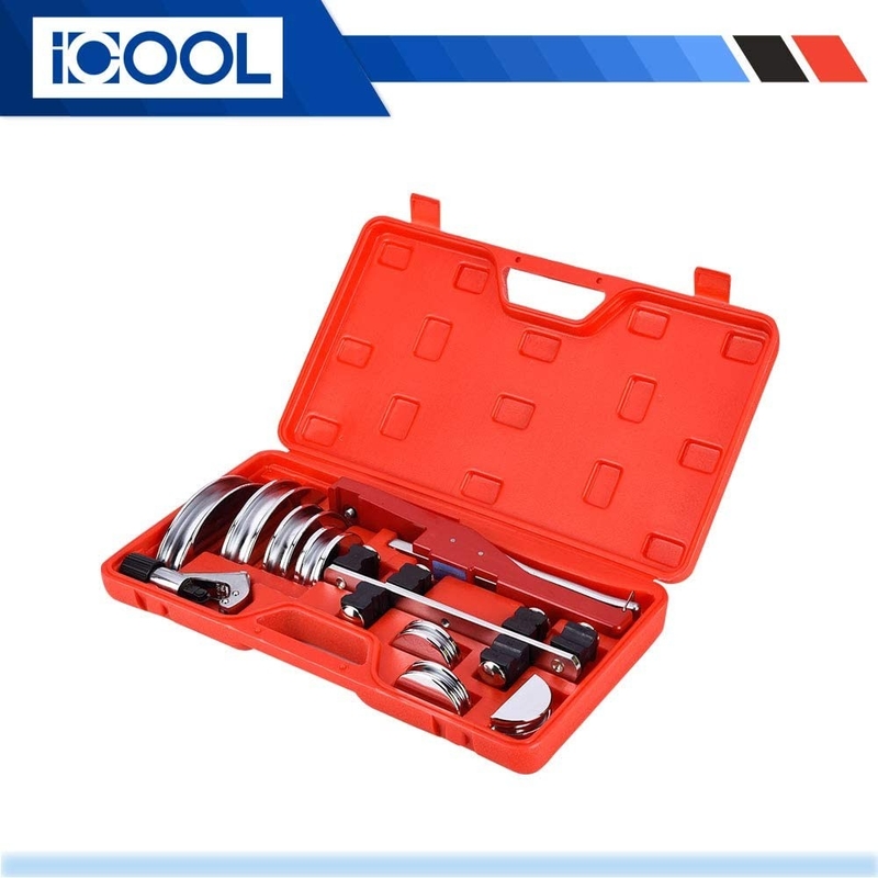 ICOOL Copper Aluminum Tubing Bender Kit Hand Tool 1/4 to 7/8 Inch with Tube Cutter for HVAC Refrigeration System Mainten