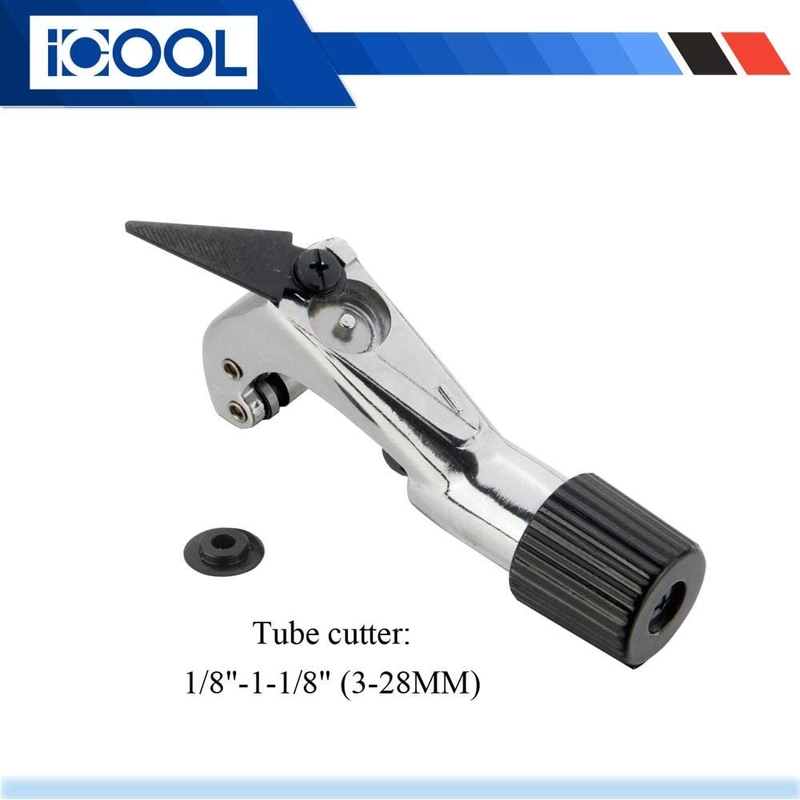 ICOOL Copper Aluminum Tubing Bender Kit Hand Tool 1/4 to 7/8 Inch with Tube Cutter for HVAC Refrigeration System Mainten