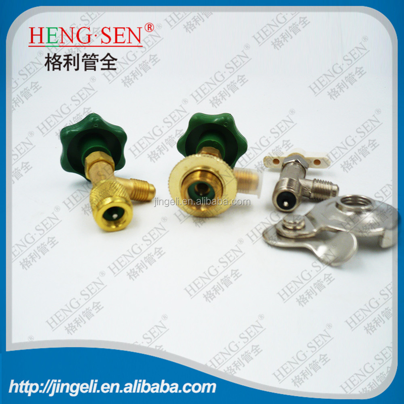 OEM Refrigeration Can Tap Valve , Welding Type Copper AC Refrigerant Tap