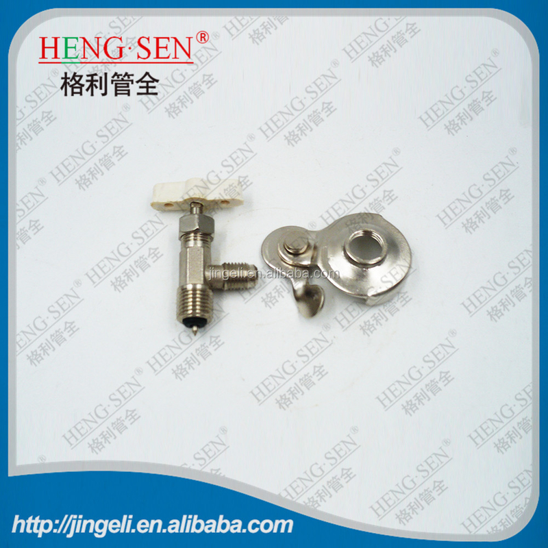 OEM Refrigeration Can Tap Valve , Welding Type Copper AC Refrigerant Tap