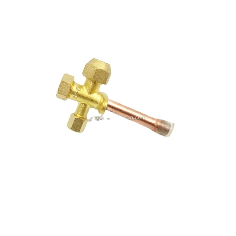 3/8 Straight Shut Off HVAC Valve Brass Material For Air Conditioning