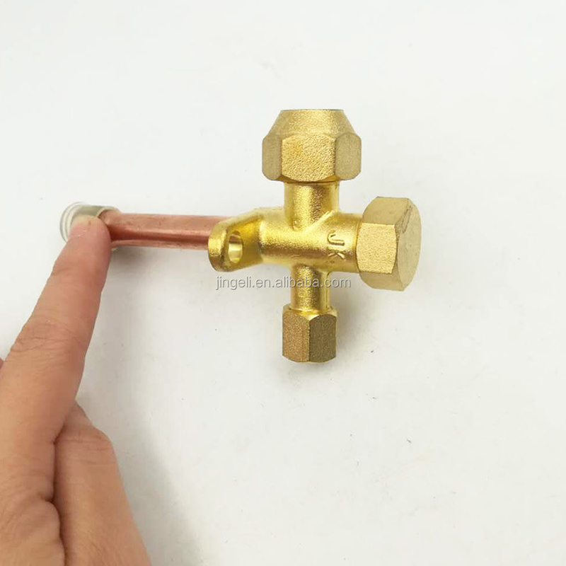 3/8 Straight Shut Off HVAC Valve Brass Material For Air Conditioning