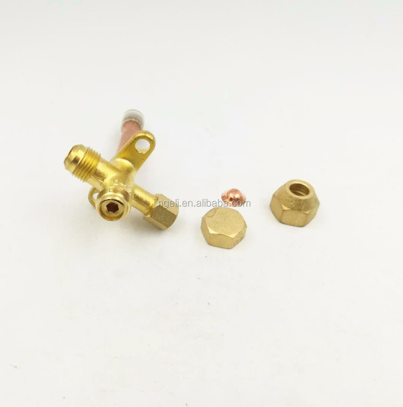 3/8 Straight Shut Off HVAC Valve Brass Material For Air Conditioning