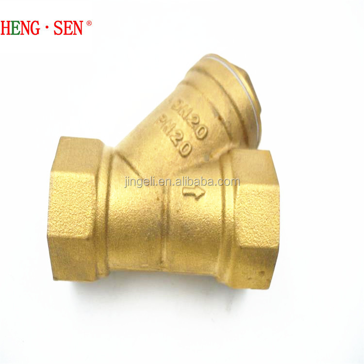 OBM Pneumatic Brass Y Strainer Filter , Wear Resistant Copper Y Strainer