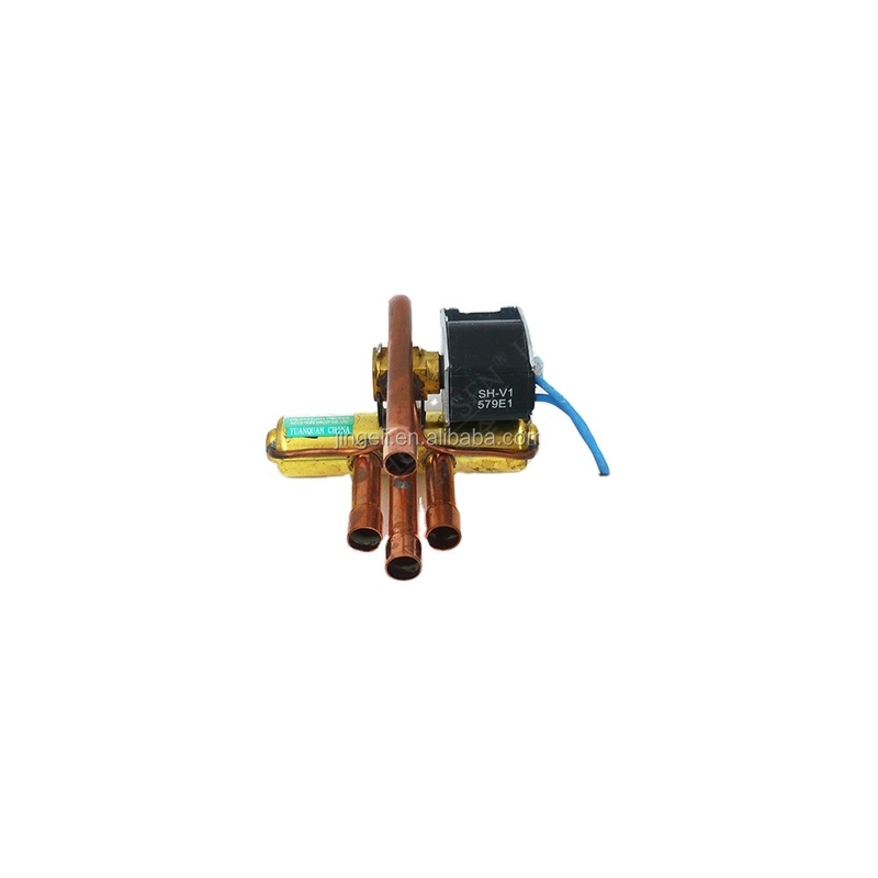 Commercial Refrigeration HVAC Valve , 4 Way Reversing Solenoid Valve