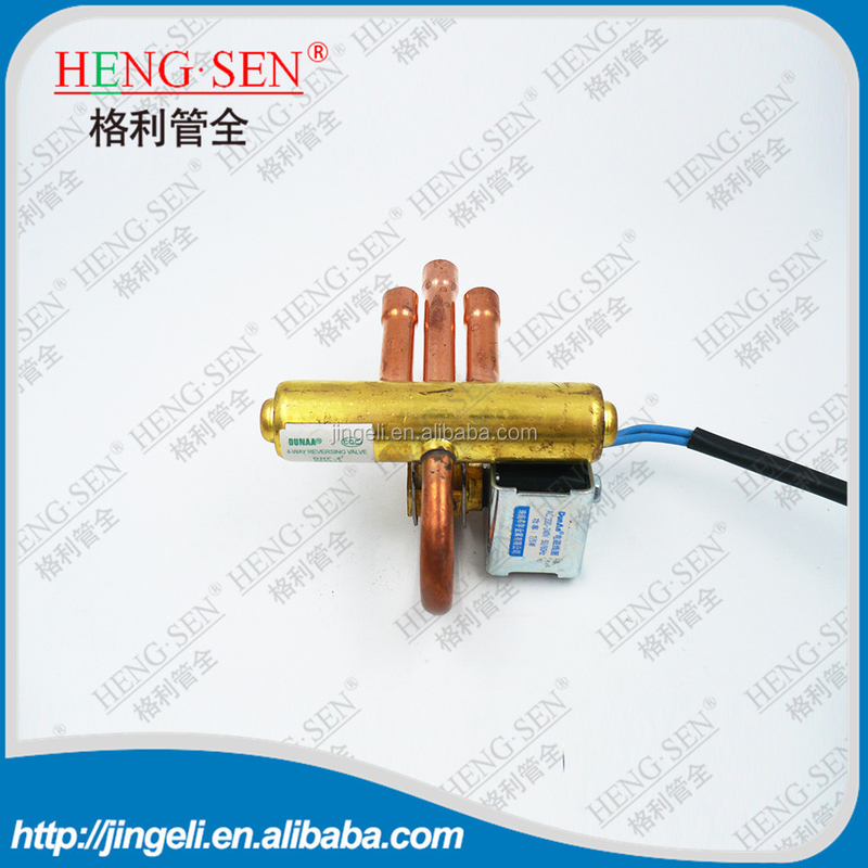 Commercial Refrigeration HVAC Valve , 4 Way Reversing Solenoid Valve