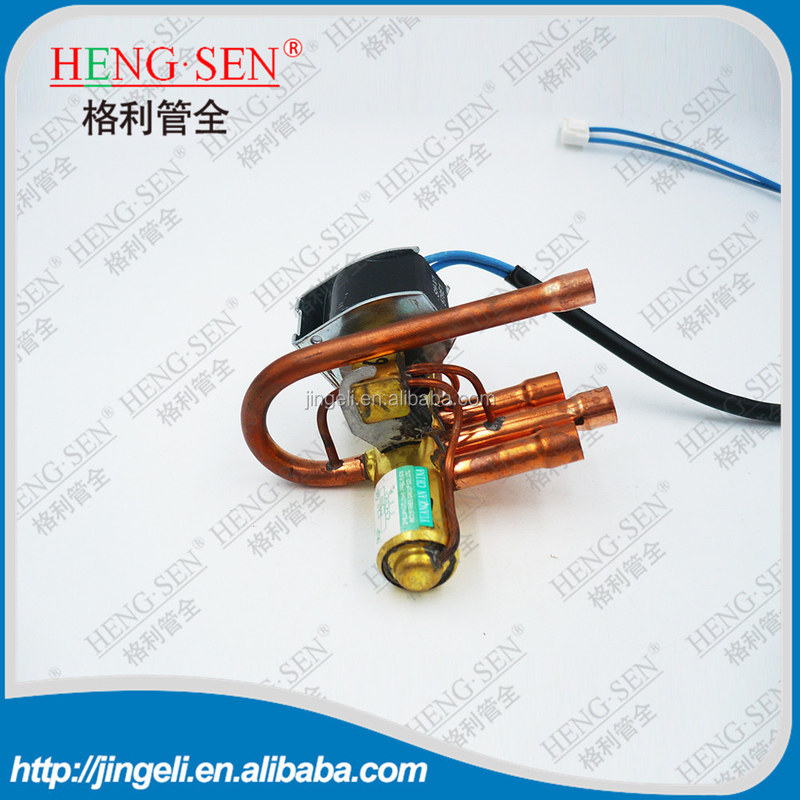 Commercial Refrigeration HVAC Valve , 4 Way Reversing Solenoid Valve