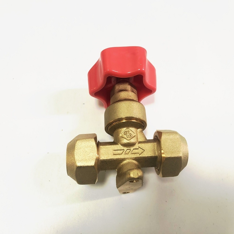 Cold Storage Gas Media SAE 3/8 HVAC Valve , Diaphragm Refrigeration Hand Valve