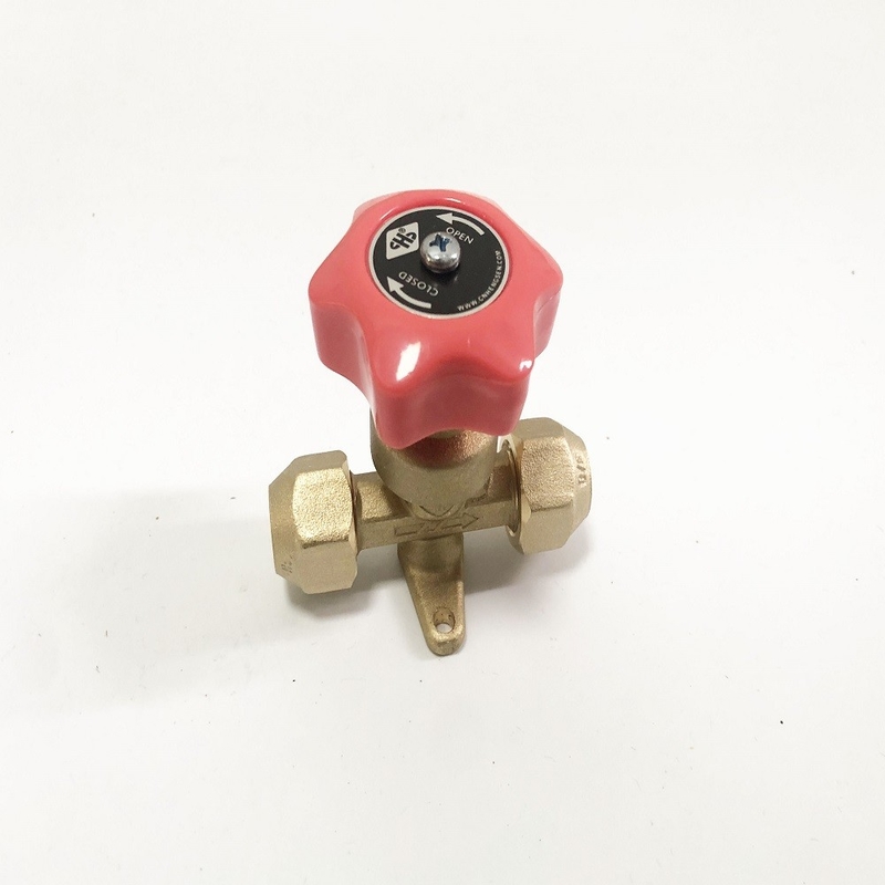 Cold Storage Gas Media SAE 3/8 HVAC Valve , Diaphragm Refrigeration Hand Valve