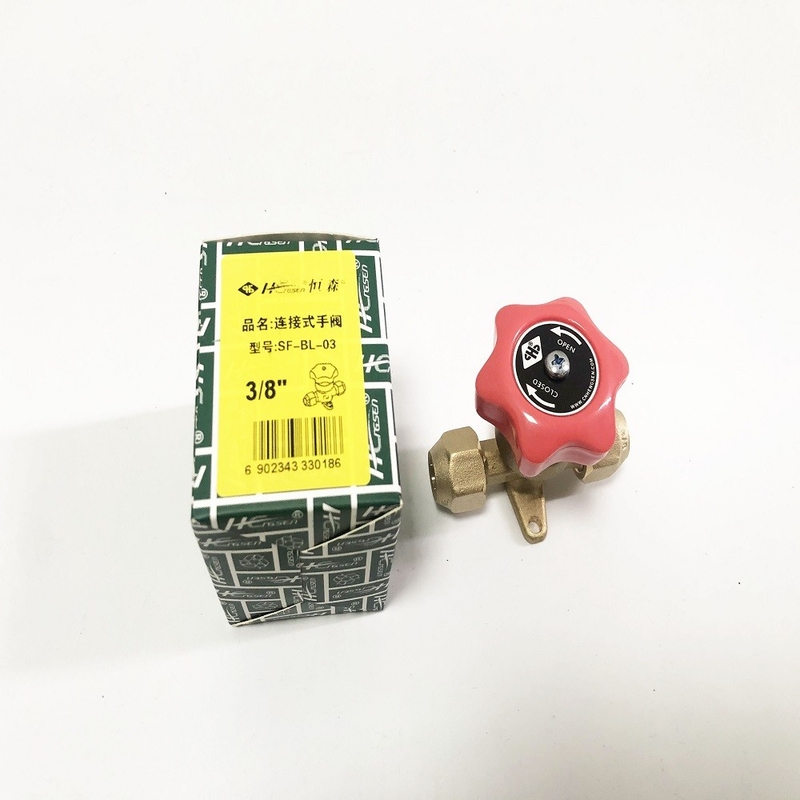 Cold Storage Gas Media SAE 3/8 HVAC Valve , Diaphragm Refrigeration Hand Valve