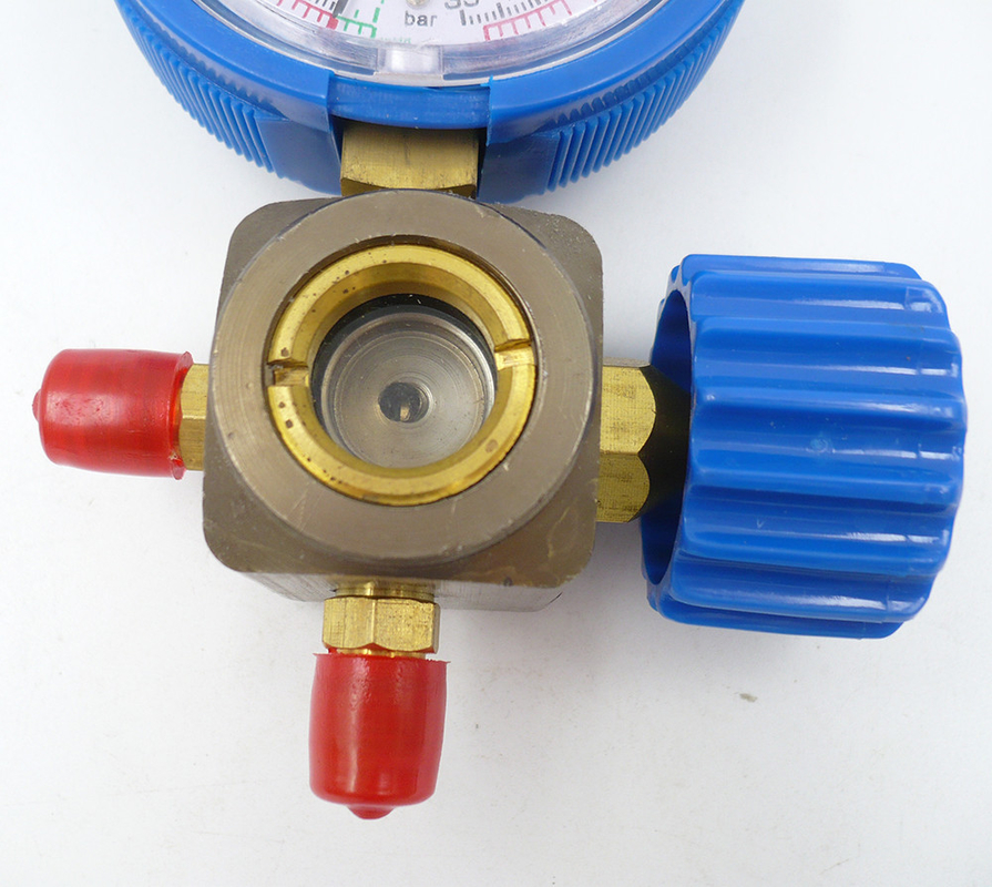 Refrigerant Pressure Manifold Gauge Set 15/35KG With Sight Glass