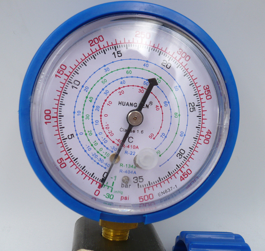 Refrigerant Pressure Manifold Gauge Set 15/35KG With Sight Glass