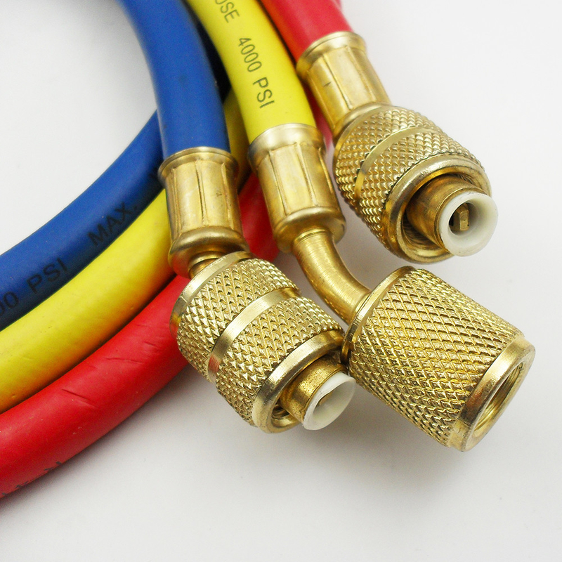 36ft 1/4" HVAC Charging Hose , Antiwear Charging Hoses With Ball Valves