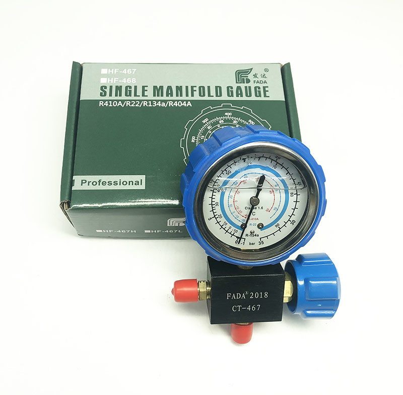 Brass Oil Pressure Manifold Gauge Set Multipurpose For R404/R22/R134A/R410