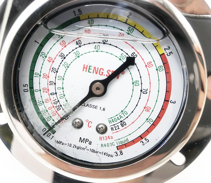 OEM Male Compressor Pressure Gauge , 3.8Mpa Air Compressor Gauge