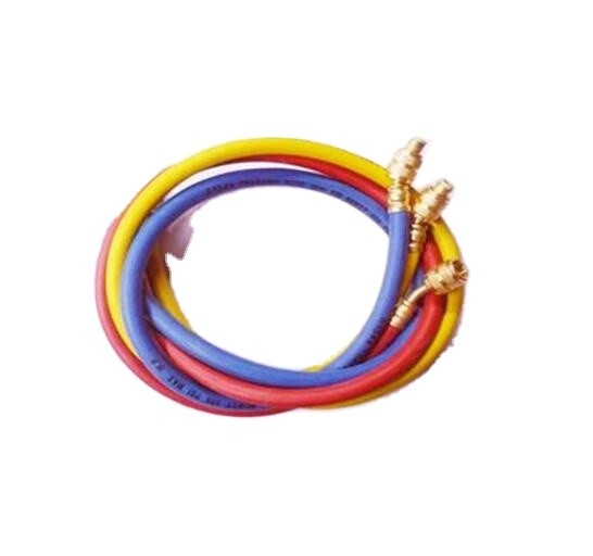 Plastic R134a Refrigerant Manifold Gauge Set Hose With Ball Valves