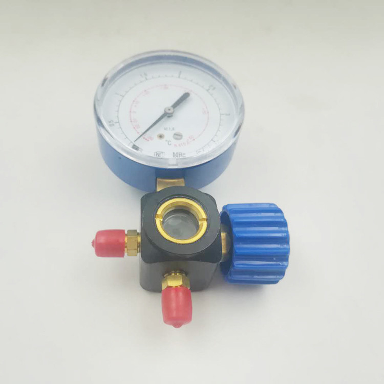 Plastic Refrigeration Single Manifold Gauge , Sight Glass R22 Manifold Gauges