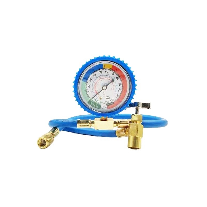 household Electric Manifold Gauge Set , R134a R134 Brass AC Refrigerant Tap
