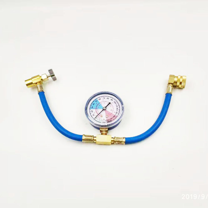 household Electric Manifold Gauge Set , R134a R134 Brass AC Refrigerant Tap