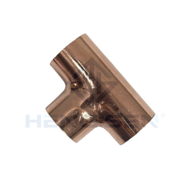 1/4 Refrigeration Copper Tee Equal Press Pipe Connector Pipe Fitting Plumb C×C×C