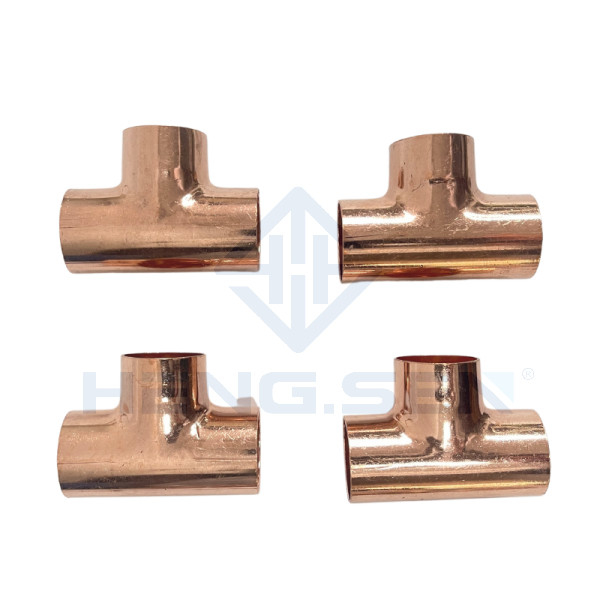 1" Equal Press Pipe Connector Pipe Fitting Plumb Refrigeration Equal Tee Copper Fitting  C×C×C