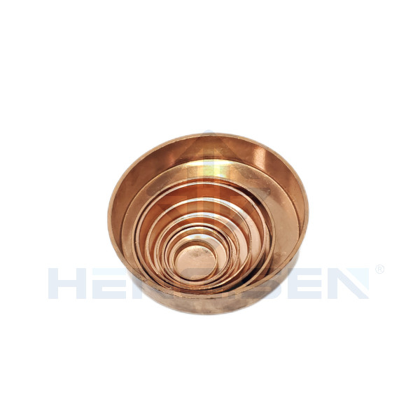 Copper 1" Refrigeration Pipe Fittings Copper Cap End Welding Female Connection