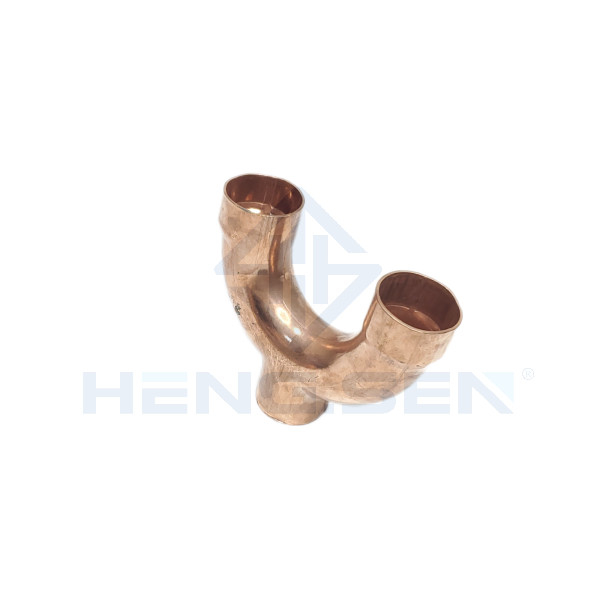 Forged Practical 5/8 Copper Y Tee , Multifunctional Copper Pipe Y Fittings