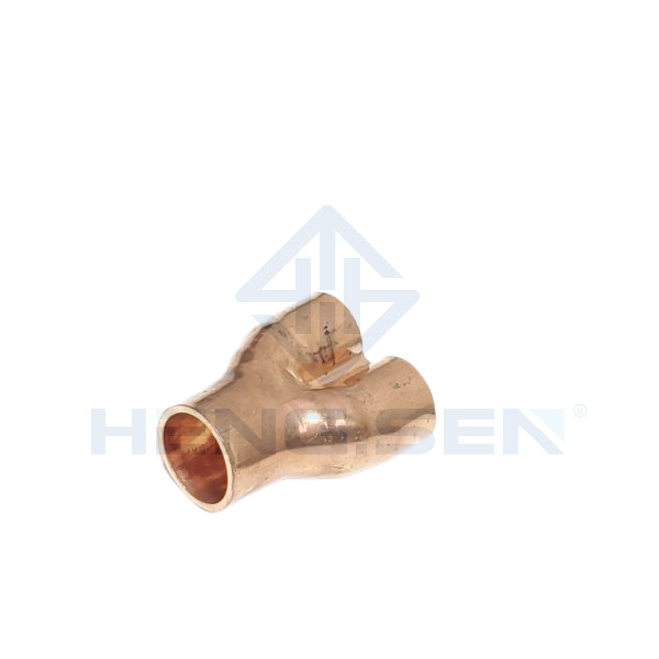31<32x24 OEM Forged Copper Y Pipe , Antiwear Y Tee Copper Pipe Fitting