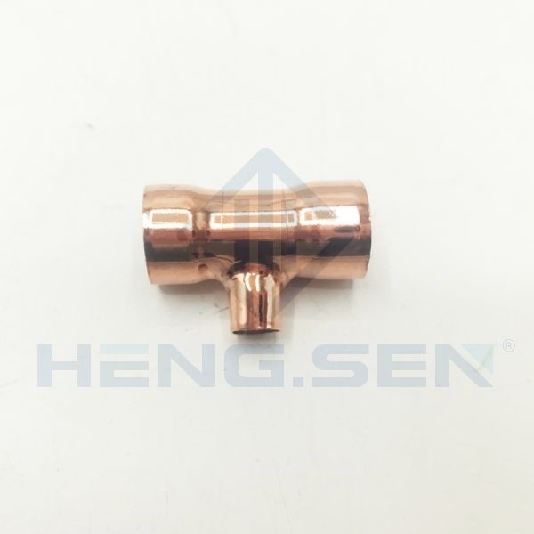 OEM Copper Tee Refrigeration Pipe Fittings 45x19x45mm Multipurpose