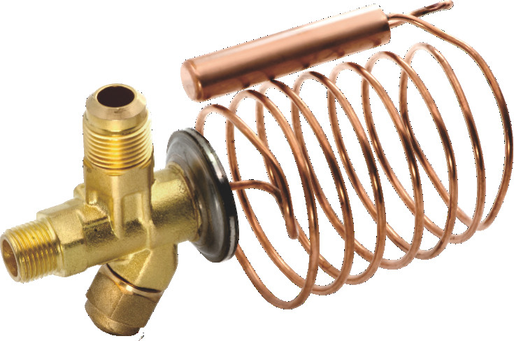 ISO9001 Condensing Unit Parts , T Shaped Refrigeration Expansion Valve