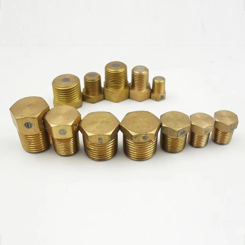 Equal Brass Fusible Plug Fitting Tube Adapter Eutectic Alloy Hex Parts For Refrigeration Air Conditioner