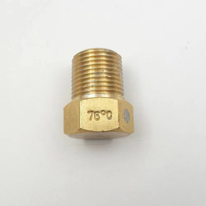 Equal Brass Fusible Plug Fitting Tube Adapter Eutectic Alloy Hex Parts For Refrigeration Air Conditioner