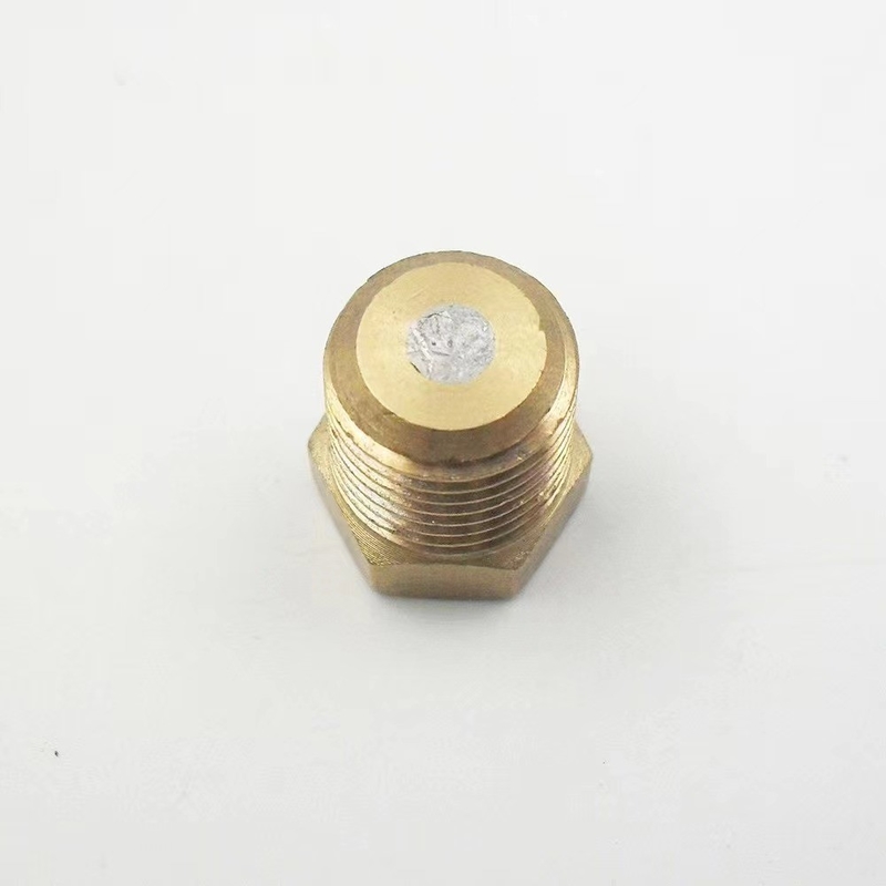 Equal Brass Fusible Plug Fitting Tube Adapter Eutectic Alloy Hex Parts For Refrigeration Air Conditioner
