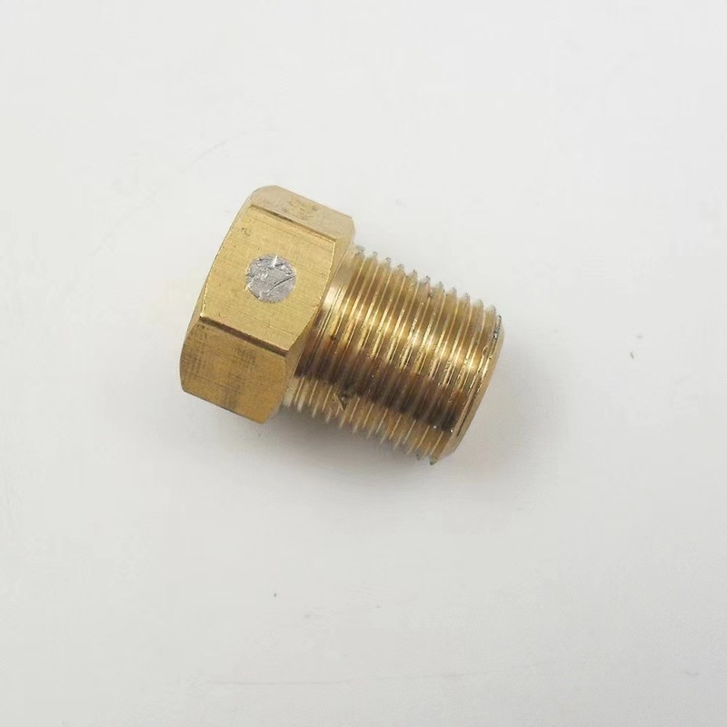 Equal Brass Fusible Plug Fitting Tube Adapter Eutectic Alloy Hex Parts For Refrigeration Air Conditioner