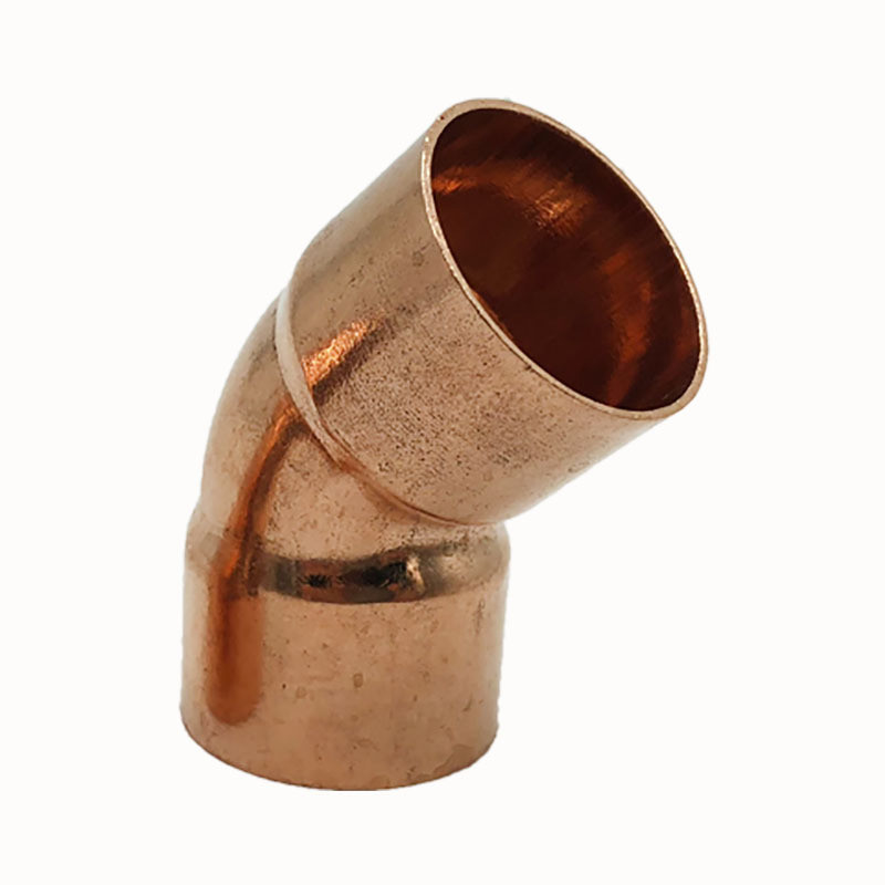 45 Degree Elbow Street Copper Refrigeration Pipe Fittings Female Connection
