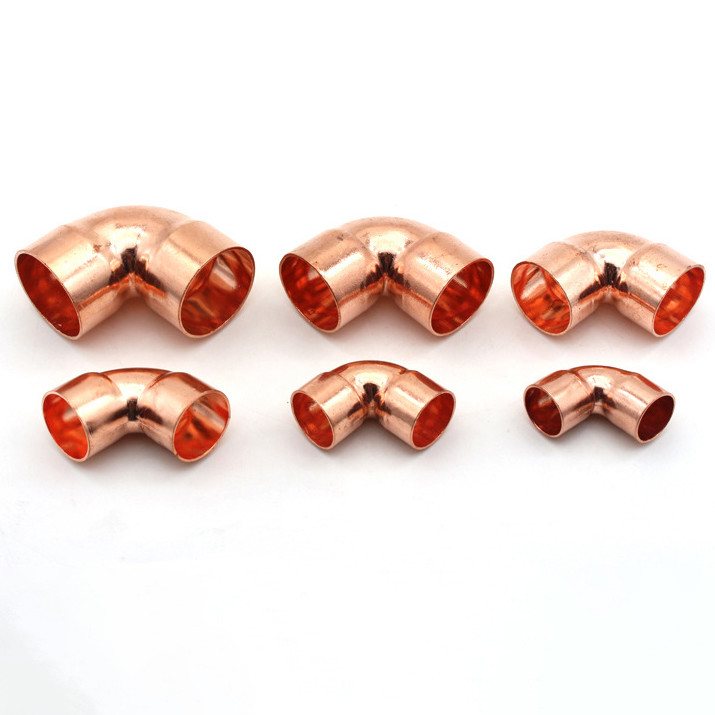 Copper Refrigeration Pipe Fittings Plumbing 90 Elbow