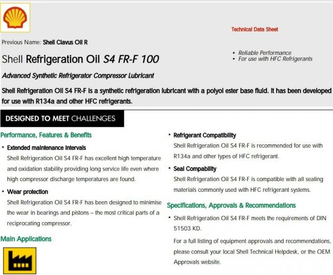 209L Refrigeration Compressor Oil Shell Naturelle S4 Hydraulic Fulid 22 ...